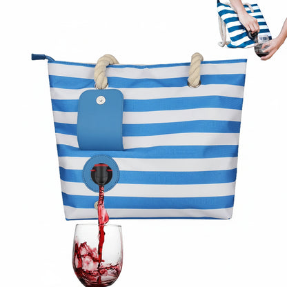 Sac de Plage Isotherme “Apéro Secret” - Sac Fraîcheur Été avec Distributeur