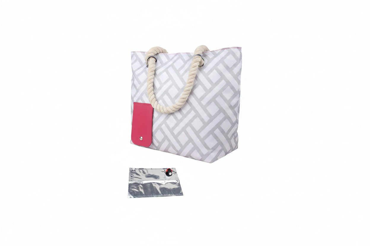 Sac de Plage Isotherme “Apéro Secret” - Sac Fraîcheur Été avec Distributeur