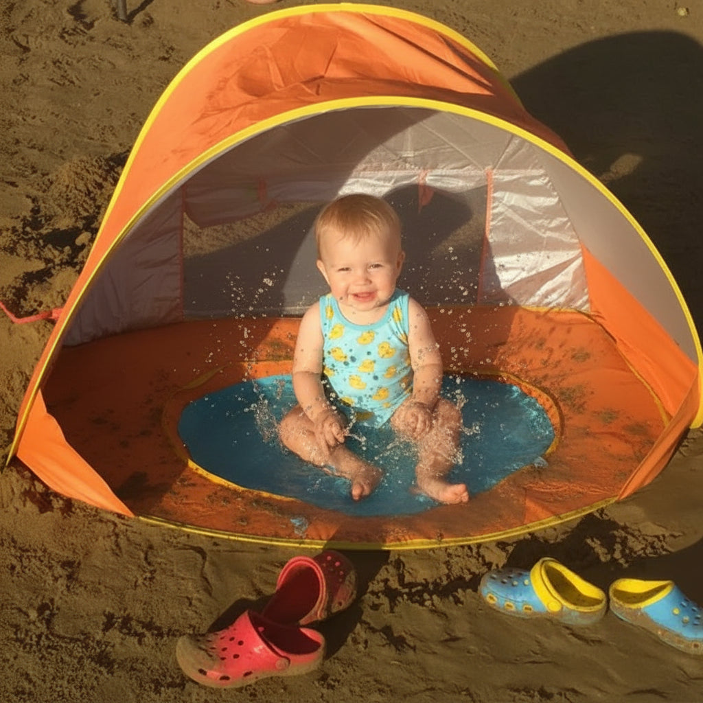 Tente plage Bébé Anti-UV avec Piscine