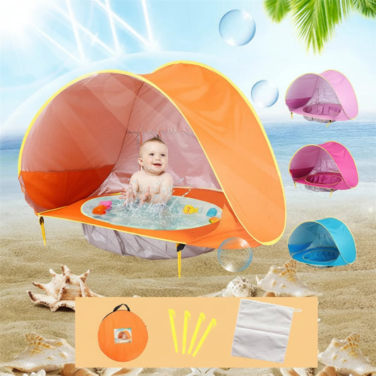 Tente de Plage Bébé Anti-UV avec Piscine Intégrée
