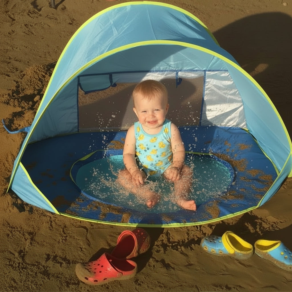 Tente plage Bébé Anti-UV avec Piscine