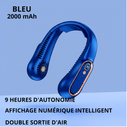 Ventilateur de Cou Portable Rechargeable - Refroidissement Été Sans Mains