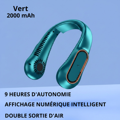 Ventilateur de Cou Portable Rechargeable - Refroidissement Été Sans Mains