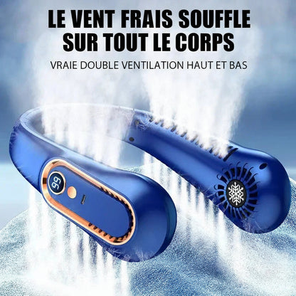 Ventilateur de Cou Portable Rechargeable - Refroidissement Été Sans Mains