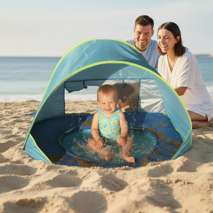 Tente plage Bébé Anti-UV avec Piscine